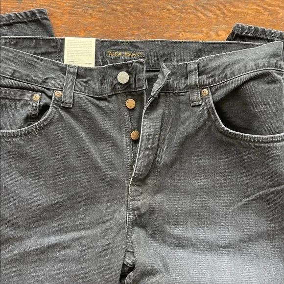 Nudie Jeans Men's Faded Black, 33/34. NWT.